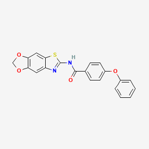 N-([1,3]dioxolo[4,5-f][1,3]benzothiazol-6-yl)-4-phenoxybenzamide