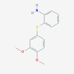 molecular formula C14H15NO2S B270420 2-[(3,4-Dimethoxyphenyl)sulfanyl]phenylamine 