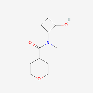 molecular formula C11H19NO3 B2704206 N-(2-hydroxycyclobutyl)-N-methyloxane-4-carboxamide CAS No. 2199548-38-2