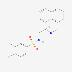 molecular formula C22H26N2O3S B2704213 N-(2-(dimethylamino)-2-(naphthalen-1-yl)ethyl)-4-methoxy-3-methylbenzenesulfonamide CAS No. 941891-34-5
