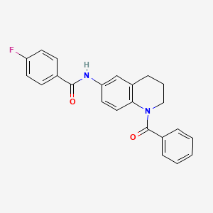 N-(1-benzoyl-1,2,3,4-tetrahydroquinolin-6-yl)-4-fluorobenzamide