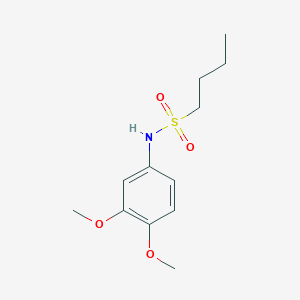 molecular formula C12H19NO4S B270425 N-(3,4-dimethoxyphenyl)-1-butanesulfonamide 
