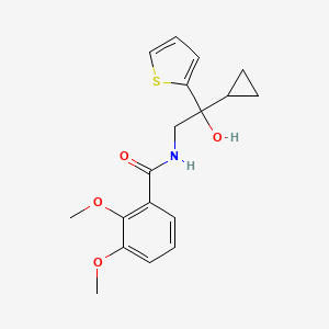 molecular formula C18H21NO4S B2704293 N-(2-cyclopropyl-2-hydroxy-2-(thiophen-2-yl)ethyl)-2,3-dimethoxybenzamide CAS No. 1396847-24-7