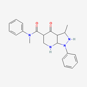 molecular formula C21H18N4O2 B2704304 N,3-dimethyl-4-oxo-N,1-diphenyl-1H,4H,7H-pyrazolo[3,4-b]pyridine-5-carboxamide CAS No. 941936-06-7