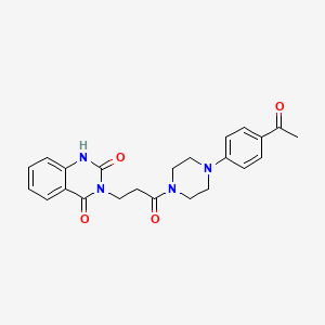 molecular formula C23H24N4O4 B2704307 3-{3-[4-(4-acetylphenyl)piperazino]-3-oxopropyl}-2,4(1H,3H)-quinazolinedione CAS No. 896372-80-8