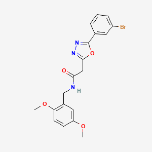 2-(5-(3-bromophenyl)-1,3,4-oxadiazol-2-yl)-N-(2,5-dimethoxybenzyl)acetamide