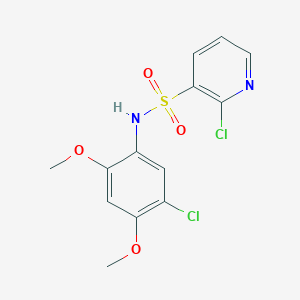 molecular formula C13H12Cl2N2O4S B270433 2-chloro-N-(5-chloro-2,4-dimethoxyphenyl)-3-pyridinesulfonamide 