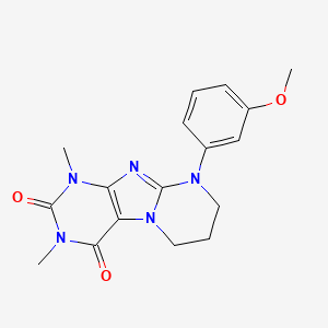 9-(3-methoxyphenyl)-1,3-dimethyl-7,8-dihydro-6H-purino[7,8-a]pyrimidine-2,4-dione