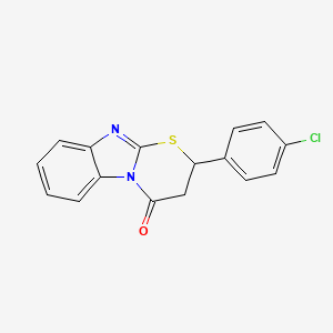 2-(4-Chlorophenyl)-2H-[1,3]thiazino[3,2-a]benzoimidazole-4(3H)-one