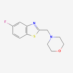 molecular formula C12H13FN2OS B2704355 5-Fluoro-2-(morpholinomethyl)-1,3-benzothiazole CAS No. 400074-41-1