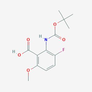 3-Fluoro-6-methoxy-2-[(2-methylpropan-2-yl)oxycarbonylamino]benzoic acid