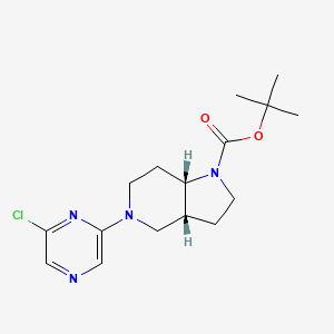 Tert-butyl (3aR,7aS)-5-(6-chloropyrazin-2-yl)-3,3a,4,6,7,7a-hexahydro-2H-pyrrolo[3,2-c]pyridine-1-carboxylate