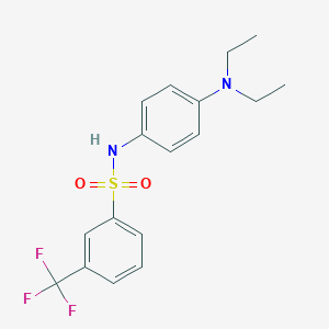 molecular formula C17H19F3N2O2S B270437 N-[4-(diethylamino)phenyl]-3-(trifluoromethyl)benzenesulfonamide 