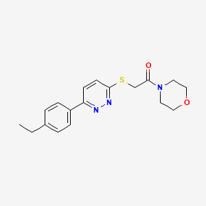 molecular formula C18H21N3O2S B2704385 2-((6-(4-乙基苯基)吡啶并[3-yl]硫)-1-吗啉基乙酮 CAS No. 893982-65-5