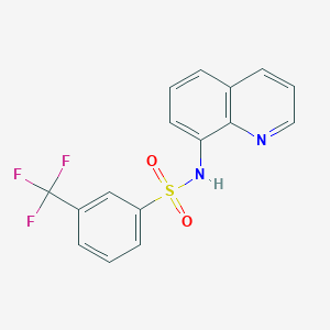 molecular formula C16H11F3N2O2S B270439 N-(8-quinolinyl)-3-(trifluoromethyl)benzenesulfonamide 
