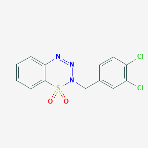 molecular formula C13H9Cl2N3O2S B2704408 2-(3,4-dichlorobenzyl)-1lambda~6~,2,3,4-benzothiatriazine-1,1(2H)-dione CAS No. 866151-94-2