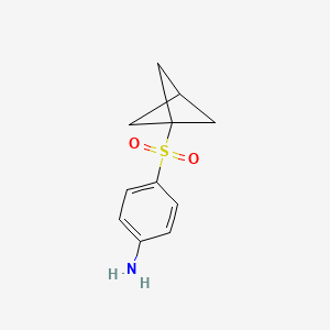 molecular formula C11H13NO2S B2704411 4-(1-Bicyclo[1.1.1]pentanylsulfonyl)aniline CAS No. 2567503-02-8