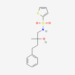 molecular formula C15H19NO3S2 B2704426 N-(2-羟基-2-甲基-4-苯基丁基)噻吩-2-磺酰胺 CAS No. 1798620-73-1