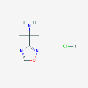 molecular formula C5H10ClN3O B2704428 2-(1,2,4-Oxadiazol-3-yl)propan-2-amine hydrochloride CAS No. 1415898-91-7
