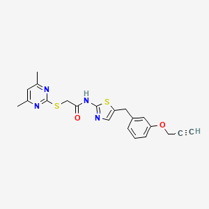 molecular formula C21H20N4O2S2 B2704429 SirReal1-O-propargyl 