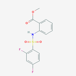 molecular formula C14H11F2NO4S B270443 Methyl 2-{[(2,4-difluorophenyl)sulfonyl]amino}benzoate 