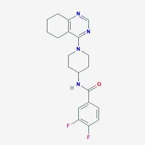 molecular formula C20H22F2N4O B2704430 3,4-difluoro-N-(1-(5,6,7,8-tetrahydroquinazolin-4-yl)piperidin-4-yl)benzamide CAS No. 2034409-99-7