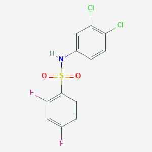 molecular formula C12H7Cl2F2NO2S B270444 N-(3,4-dichlorophenyl)-2,4-difluorobenzenesulfonamide 