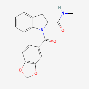 1-(benzo[d][1,3]dioxole-5-carbonyl)-N-methylindoline-2-carboxamide