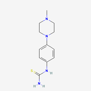 molecular formula C12H18N4S B2704468 [4-(4-甲基哌嗪-1-基)苯基]硫脲 CAS No. 23861-84-9