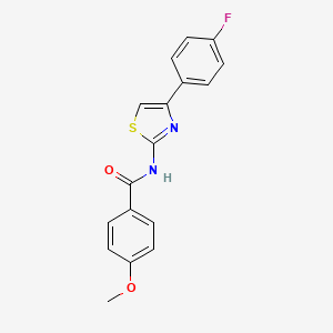 molecular formula C17H13FN2O2S B2704476 N-[4-(4-fluorophenyl)-1,3-thiazol-2-yl]-4-methoxybenzamide CAS No. 325978-96-9