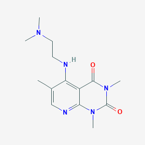 molecular formula C14H21N5O2 B2704483 5-((2-(二甲氨基)乙基)氨基)-1,3,6-三甲基吡啶并[2,3-d]嘧啶-2,4(1H,3H)-二酮 CAS No. 946202-85-3