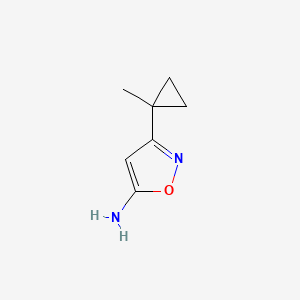 molecular formula C7H10N2O B2704486 3-(1-甲基环丙基)-1,2-噁唑-5-胺 CAS No. 95924-27-9