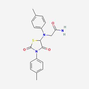 2-((2,4-Dioxo-3-(p-tolyl)thiazolidin-5-yl)(p-tolyl)amino)acetamide