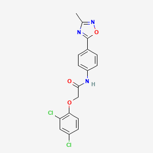 2-(2,4-dichlorophenoxy)-N-(4-(3-methyl-1,2,4-oxadiazol-5-yl)phenyl)acetamide