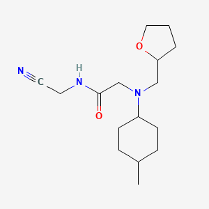 N-(Cyanomethyl)-2-[(4-methylcyclohexyl)-(oxolan-2-ylmethyl)amino]acetamide