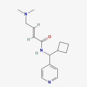 molecular formula C16H23N3O B2704587 (E)-N-[Cyclobutyl(pyridin-4-yl)methyl]-4-(dimethylamino)but-2-enamide CAS No. 2411338-25-3