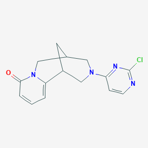 molecular formula C15H15ClN4O B2704590 3-(2-chloropyrimidin-4-yl)-1,2,3,4,5,6-hexahydro-8H-1,5-methanopyrido[1,2-a][1,5]diazocin-8-one CAS No. 1797981-78-2