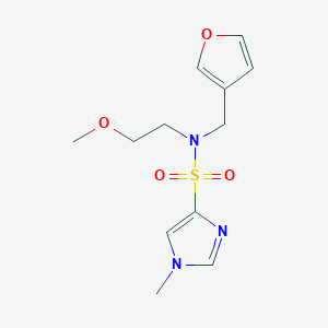 molecular formula C12H17N3O4S B2704591 N-(呋喃-3-基甲基)-N-(2-甲氧基乙基)-1-甲基-1H-咪唑-4-磺酰胺 CAS No. 1448057-24-6