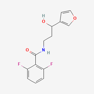 molecular formula C14H13F2NO3 B2704593 2,6-difluoro-N-(3-(furan-3-yl)-3-hydroxypropyl)benzamide CAS No. 1428360-24-0