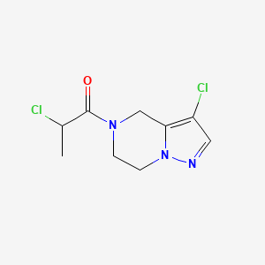 2-Chloro-1-(3-chloro-6,7-dihydro-4H-pyrazolo[1,5-a]pyrazin-5-yl)propan-1-one