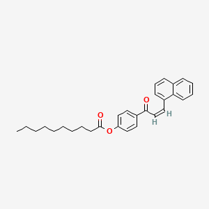 B2704604 4-[3-(1-Naphthyl)acryloyl]phenyl decanoate CAS No. 306731-92-0