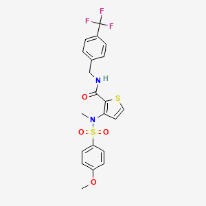 3-(N-methyl4-methoxybenzenesulfonamido)-N-{[4-(trifluoromethyl)phenyl]methyl}thiophene-2-carboxamide