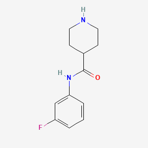 molecular formula C12H15FN2O B2704631 N-(3-Fluorophenyl)piperidine-4-carboxamide CAS No. 1016532-14-1