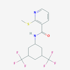 N-[3,5-bis(trifluoromethyl)cyclohexyl]-2-(methylsulfanyl)pyridine-3-carboxamide