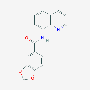 N-(8-quinolinyl)-1,3-benzodioxole-5-carboxamide