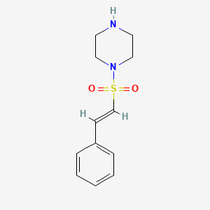 molecular formula C12H16N2O2S B2704677 1-(2-Phenylethenesulfonyl)piperazine CAS No. 222544-31-2