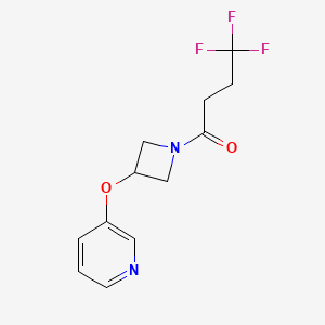 molecular formula C12H13F3N2O2 B2704687 4,4,4-Trifluoro-1-(3-(pyridin-3-yloxy)azetidin-1-yl)butan-1-one CAS No. 1903058-29-6