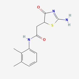 molecular formula C13H15N3O2S B2704688 N-(2,3-二甲基苯基)-2-(2-亚胺-4-氧代-1,3-噻唑烷-5-基)乙酰胺 CAS No. 305373-15-3