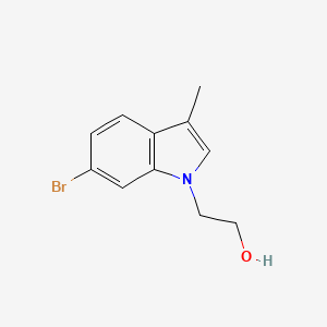 molecular formula C11H12BrNO B2704721 2-(6-溴-3-甲基吲哚-1-基)乙醇 CAS No. 1553872-14-2