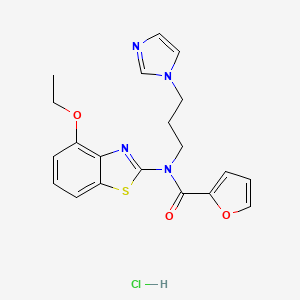 N-(3-(1H-imidazol-1-yl)propyl)-N-(4-ethoxybenzo[d]thiazol-2-yl)furan-2-carboxamide hydrochloride